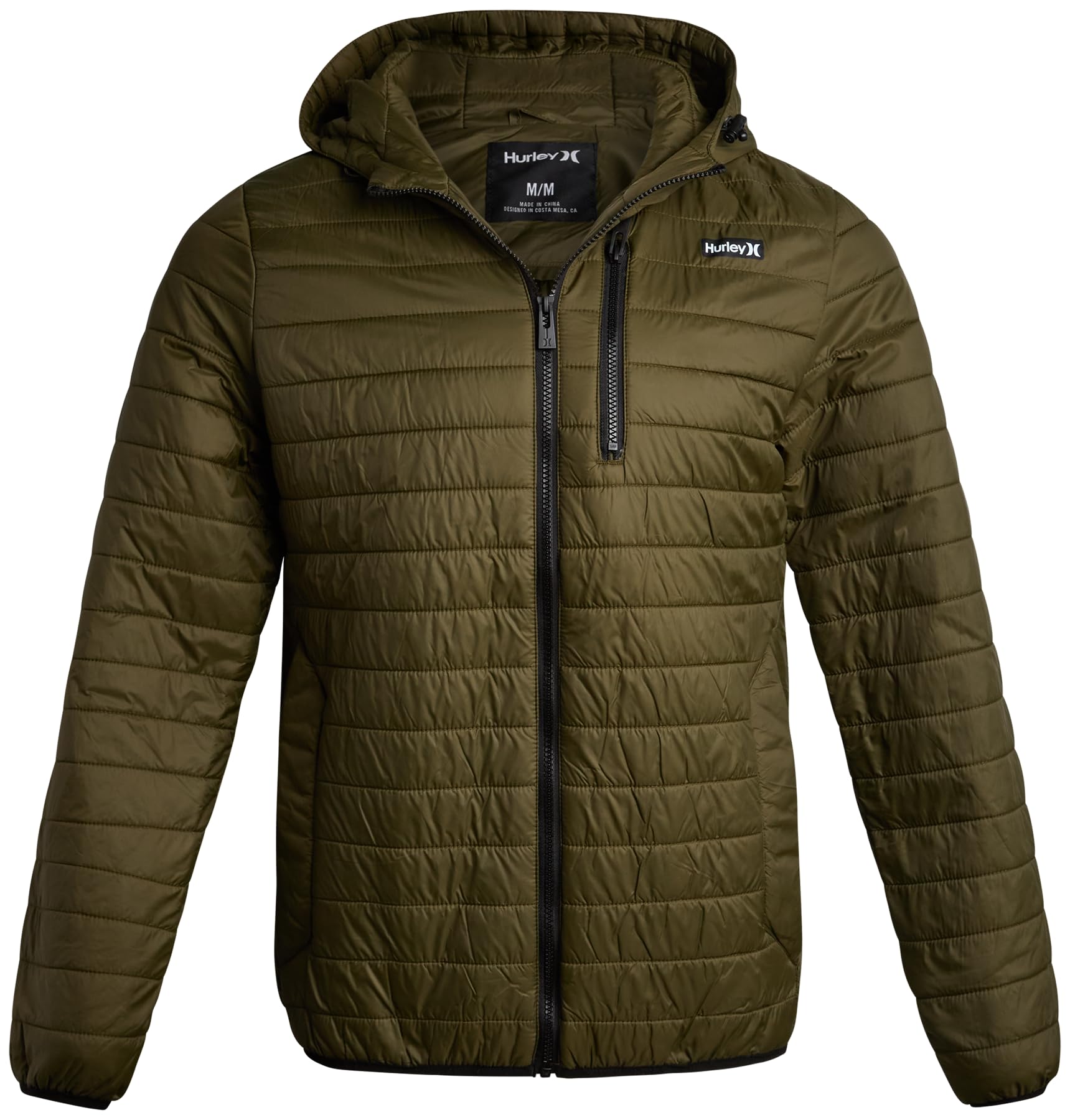 Hurley Men's Jacket - Balsam Lightweight Packable Puffer Coat - Weather Resistan