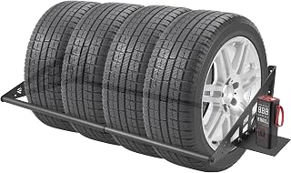 JY PERFORMANCE Adjustable Wall Mounted Tire Rack, Fits 31"-56" Wide | 400 lbs Weight Capacity, Heavy Duty Steel Tire Storage Rack for Garage, Powder Coated