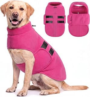 XL Dog Sweater, Soft Dog Fleece Sweater for Labrador, Easy On Winter Coat