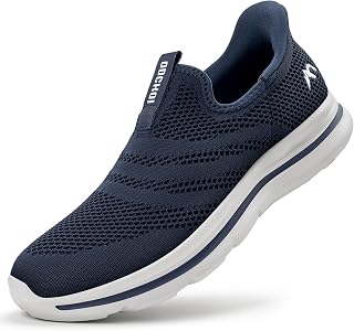 ODCKOI Men's Shoes Grey Sports Fitness Running Tennis Shoes