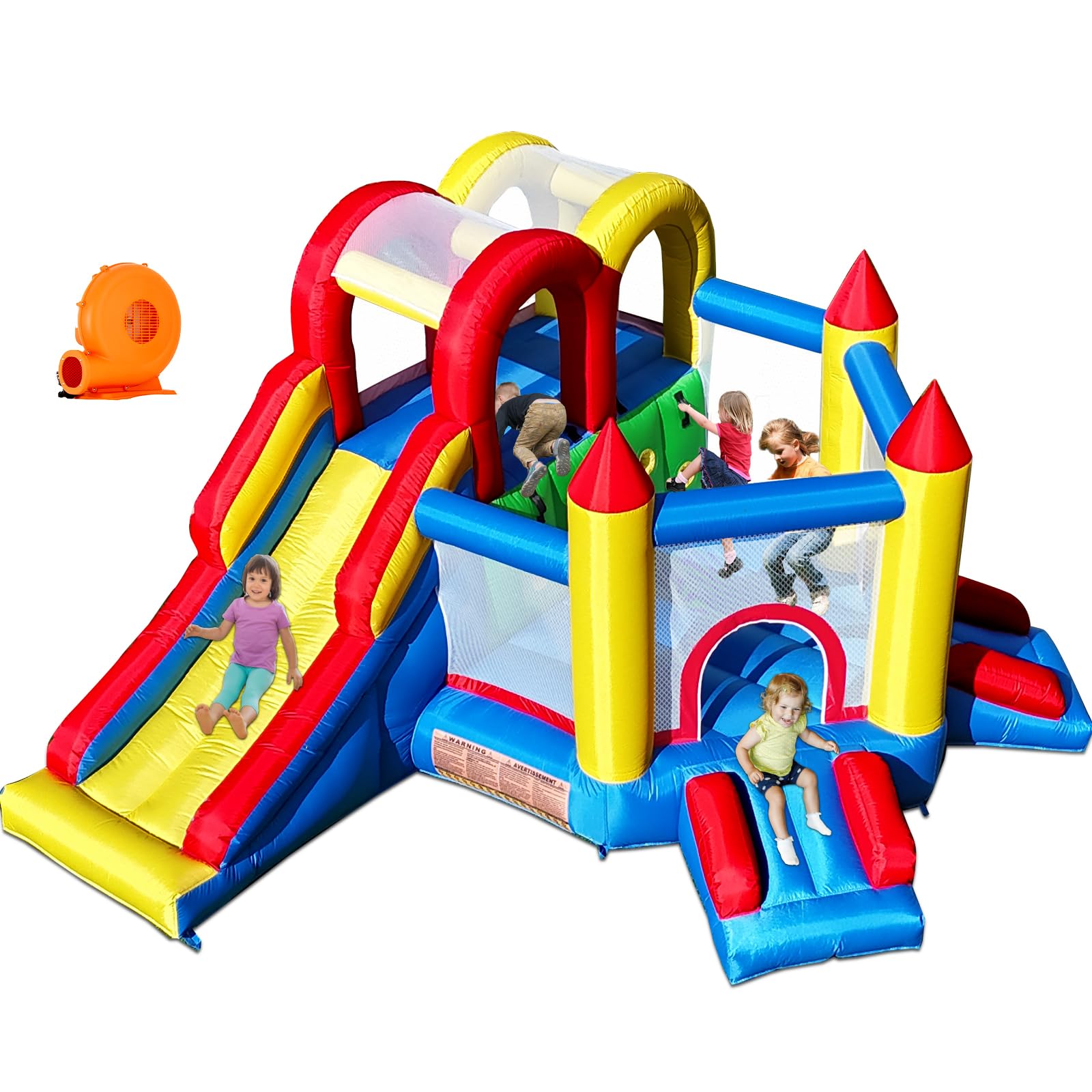 Umbalir 12.3 X 10 FT Inflatable Bounce House with 3 Racing Slides and Ultra-Wide
