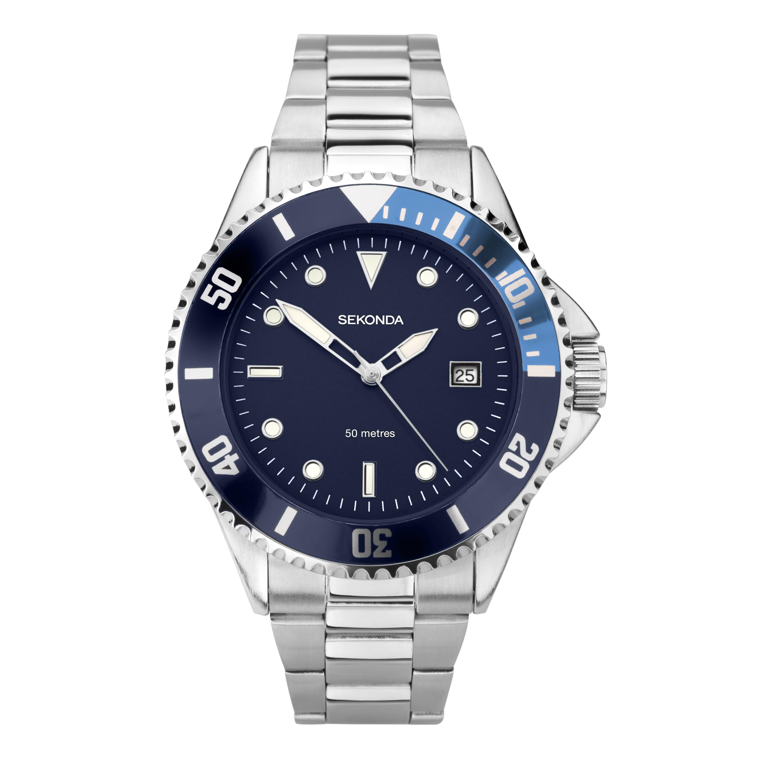 Sekonda Wave Mens Watch – 39mm Sports Watch for Men, Rotating Bezel, Stainless S