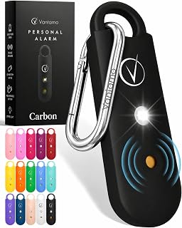 Vantamo 130dB Anti-Aggression Personal Alarm with Double Speaker, Powerful LED Flash and Low Battery Indicator, Compact Women's Defense Kit for Auto Defense with Keychain for Bag