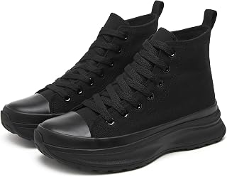 Yageyan Womens High Top Sneakers - Platform Shoes, Canvas, Tennis, Classic, Casual, Comfortable