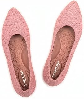 Frank Mully Womens Pointed Toe Flats Knit Dress Shoes Comfort Women Shoes Softable