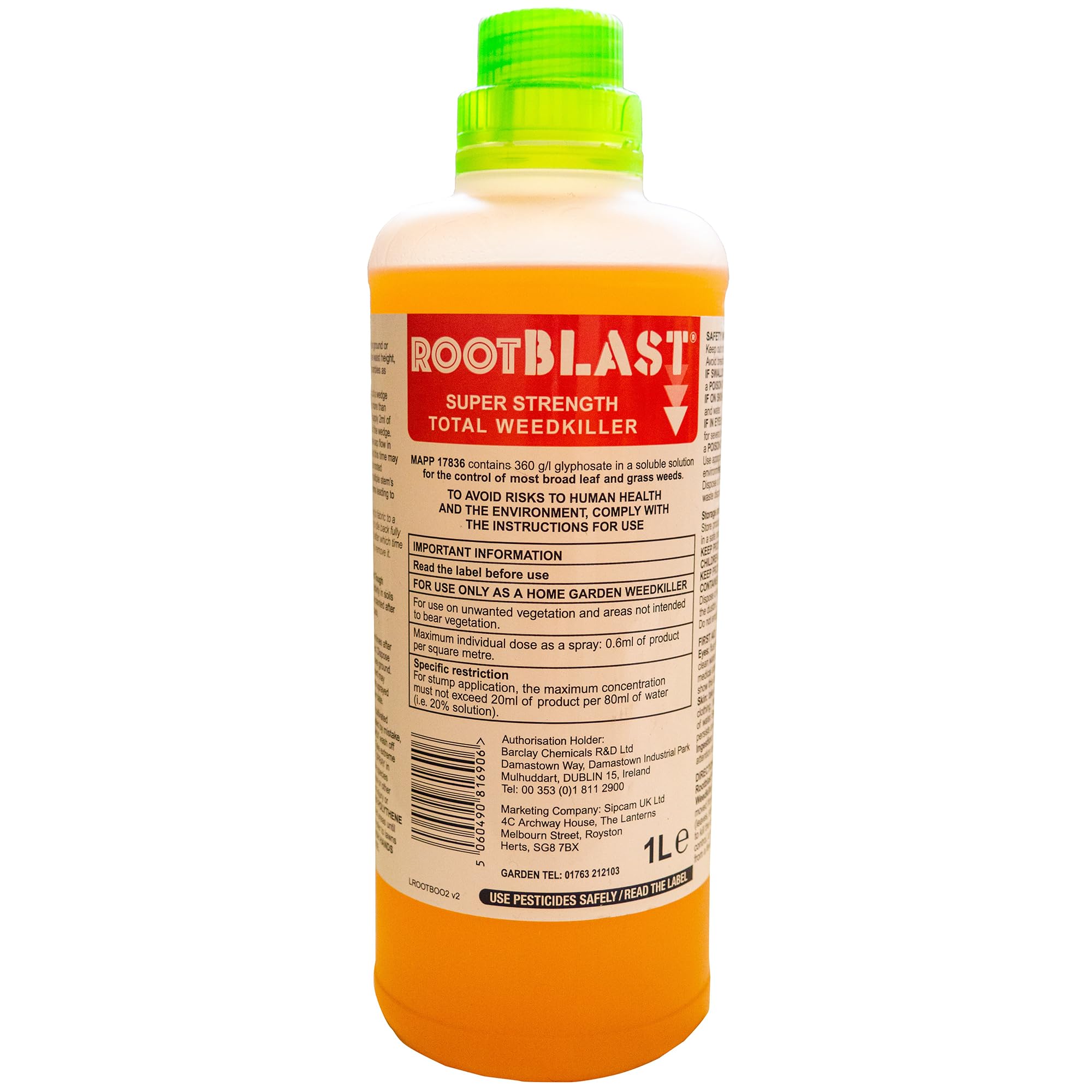 Rootblast | Super Strength Concentrated Total Weed Killer - Glyphosate for Effec