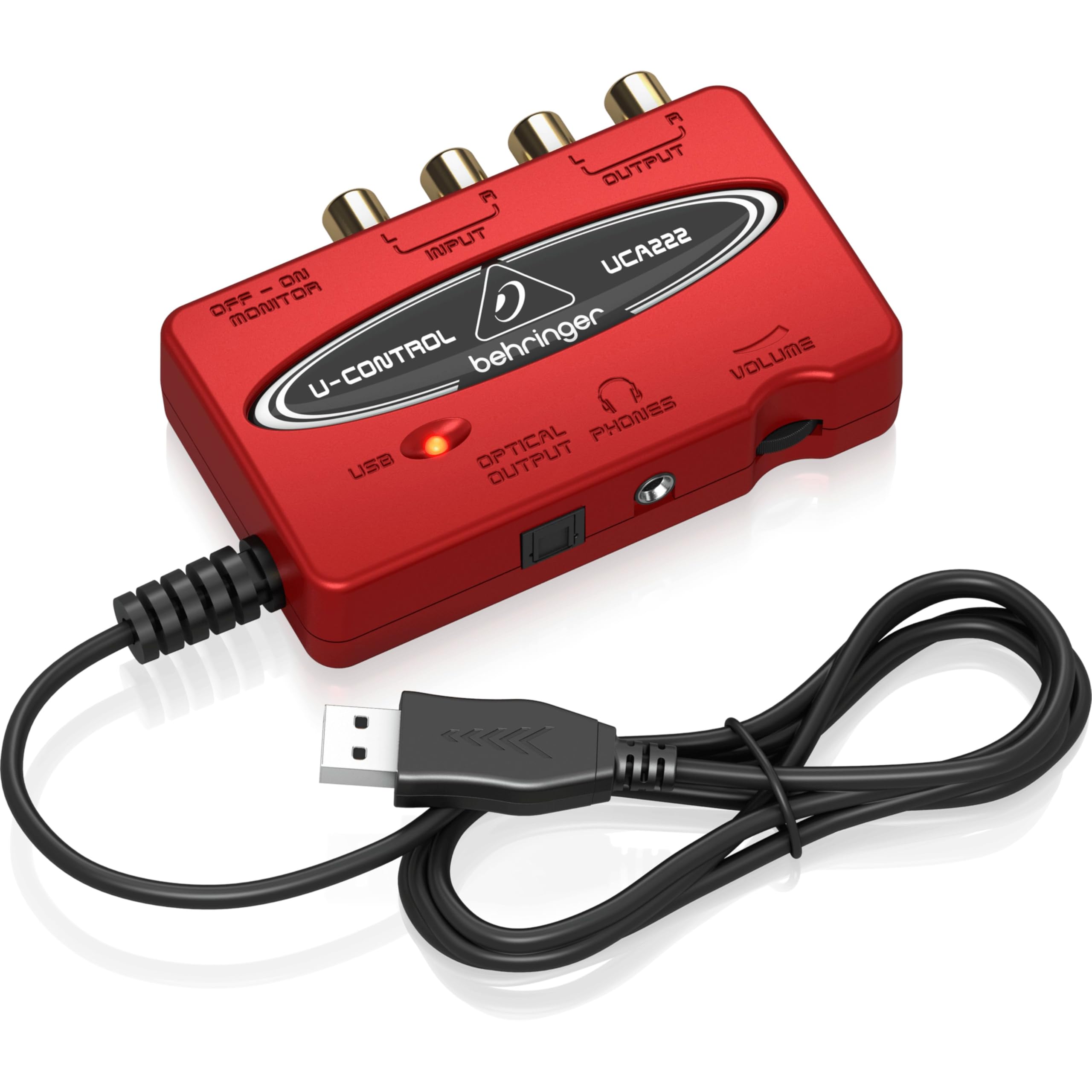Behringer UCA222 USB Audio Interface, 2x2 RCA to USB Converter for Analog-to-Dig