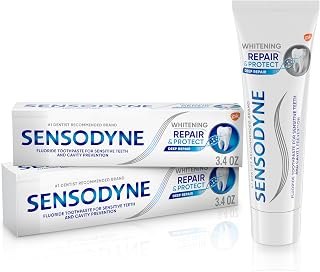 Sensodyne Repair and Protect Whitening Toothpaste, 3.4 oz (Pack of 2) | Toothpaste for Sensitive Teeth and Cavity Prevention