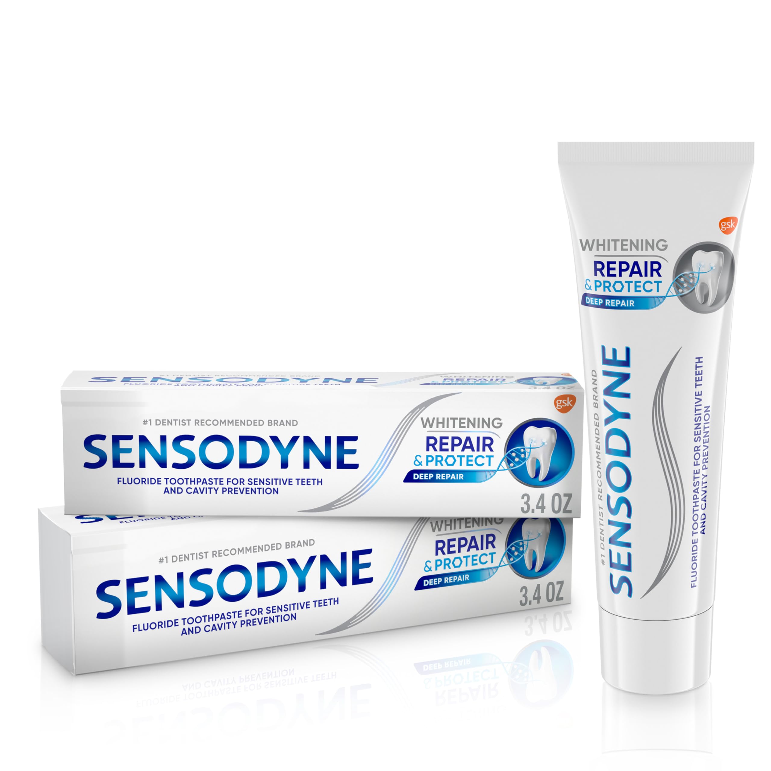 Sensodyne Repair and Protect Whitening Toothpaste, 3.4 oz (Pack of 2) | Toothpas