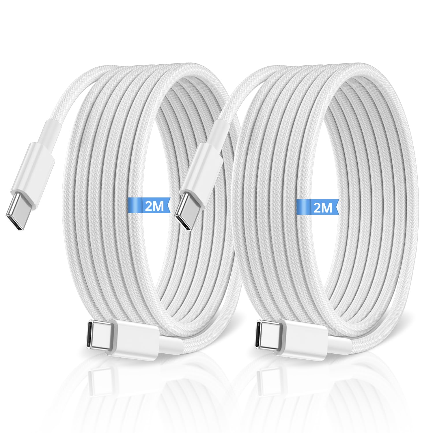 USB C to USB C Charger Cable, 2M 60W Type C Cable Lead Fast Charging, Phone Char