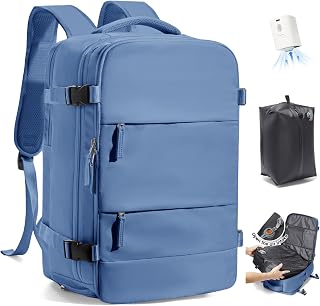 SZLX Vacuum Backpack with Pump Carry-on Luggage 40x30x20 Ryanair Vueling Wizzair Easyjet Backpack Travel Cabin Airplane 40x20x25 Ryanair Women Waterproof Carrying Backpack for Laptop Computer, A-Sky