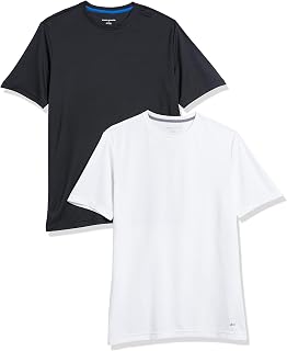 Amazon Essentials Men's Technical Moisture Wicking Athletic Running and Gym T-Shirt (Available in Plus Sizes), 2-Pack