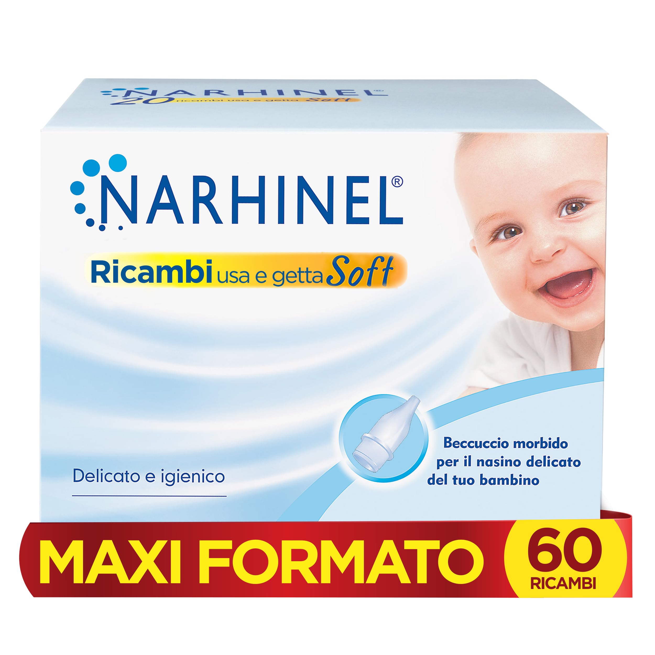 Narhinel Soft Replacement Parts for Nasal Aspirator, Babies and Children | Dispo