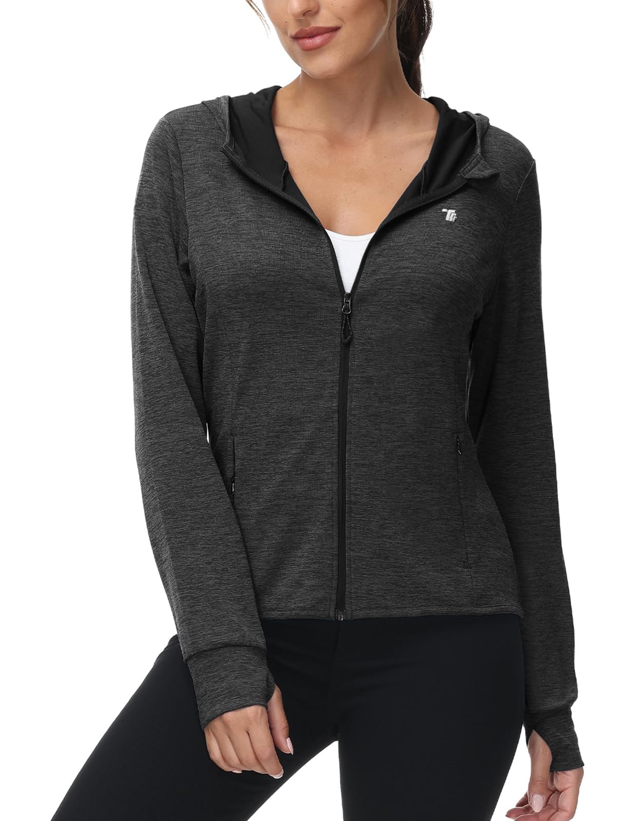 TBMPOY Womens UPF 50+ Sun Protection Hoodie Jackets Light Weight Long Sleeve Shi