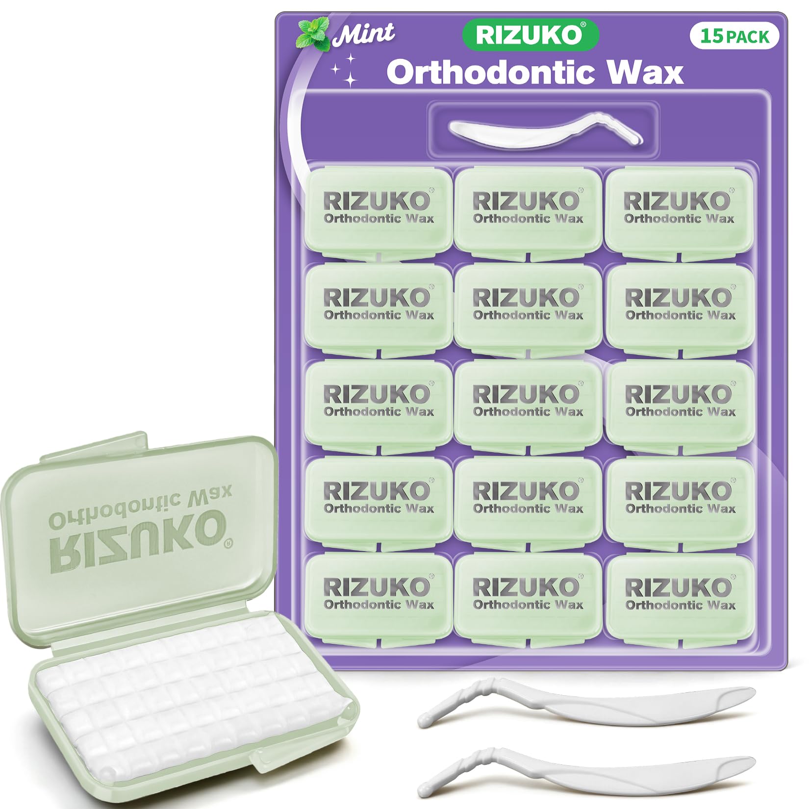 Pre-Cut Orthodontic Wax Dots for Braces, Mint Flavor, 15 packs | Wax strips,Hygi