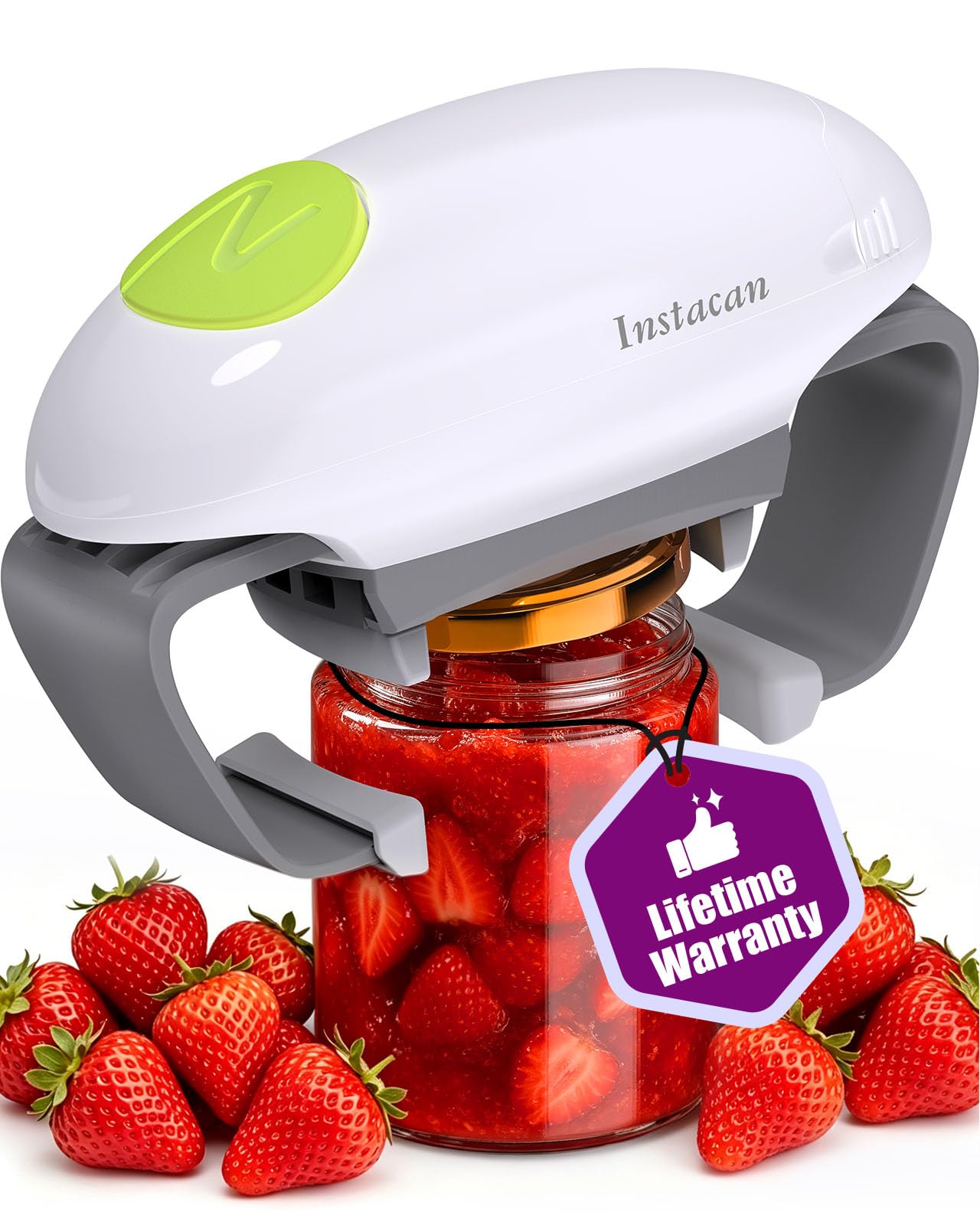 INSTACAN Higher Torque and One Touch Electric Jar Opener Easy Remove Almost Size