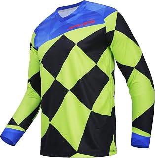 JPOJPO Men's Cycling Jersey MTB Downhill Shirt Long Sleeve Motorcycle Breathable S-4XL