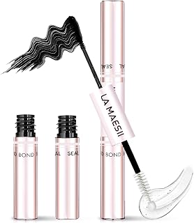 LA MAESII Lash Cluster Glue, 2 in 1 Lash Bond and Seal, Black Eyelash Glue | 10ml,Waterproof, Long Lasting 72H+, Latex Free, Quick Dry, for Sensitive Eyes,DIY at Home Use