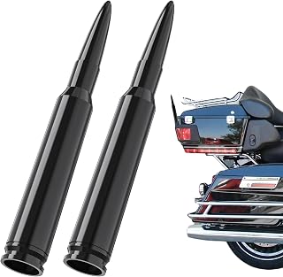 Tecreddy Short Motorcycle Antenna for Harley Davidson 1989-2025 Touring Street Glide/Road Glide/Electra Glide/Ultra Classic | Enhanced AM/FM Signal Reception 2-Pack