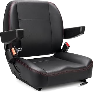 SEATIN Universal Forklift Seat,Tractor Seat,with Micro Switch,Armrest and Safety Belt,for Tractor,Mower,Skid Loader,Telehandler,Backhoe,Excavator Dozer…