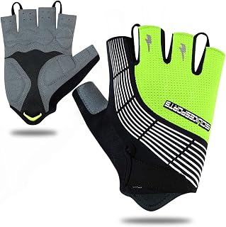 Souke Sports Cycling Bike Gloves Padded Half Finger Bicycle Shock-Absorbing Anti-Slip MTB Road Biking for Men/Women