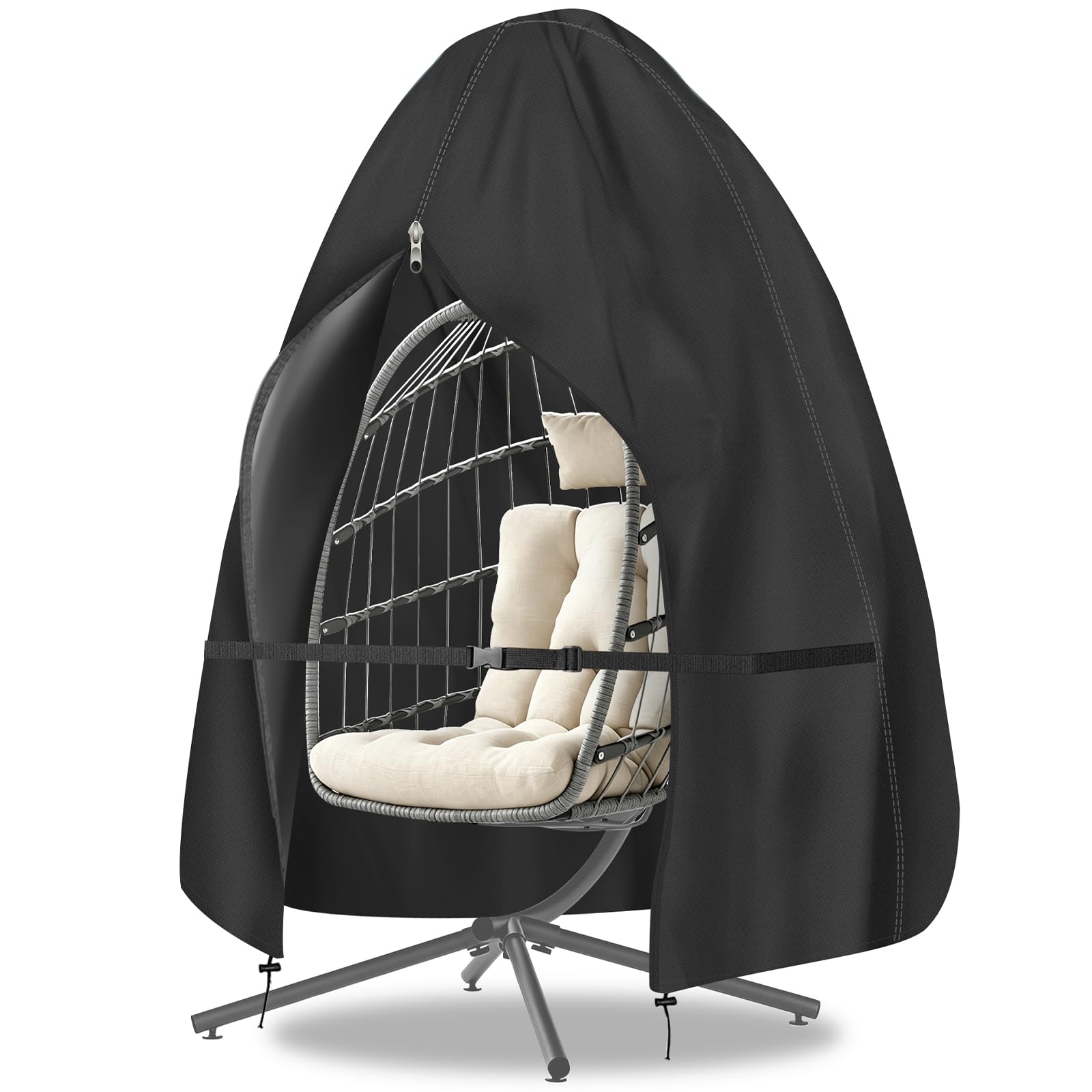RICHIE Egg Chair Cover, 420D Heavy Duty Oxford Outdoor Single seat Cocoon Swing 
