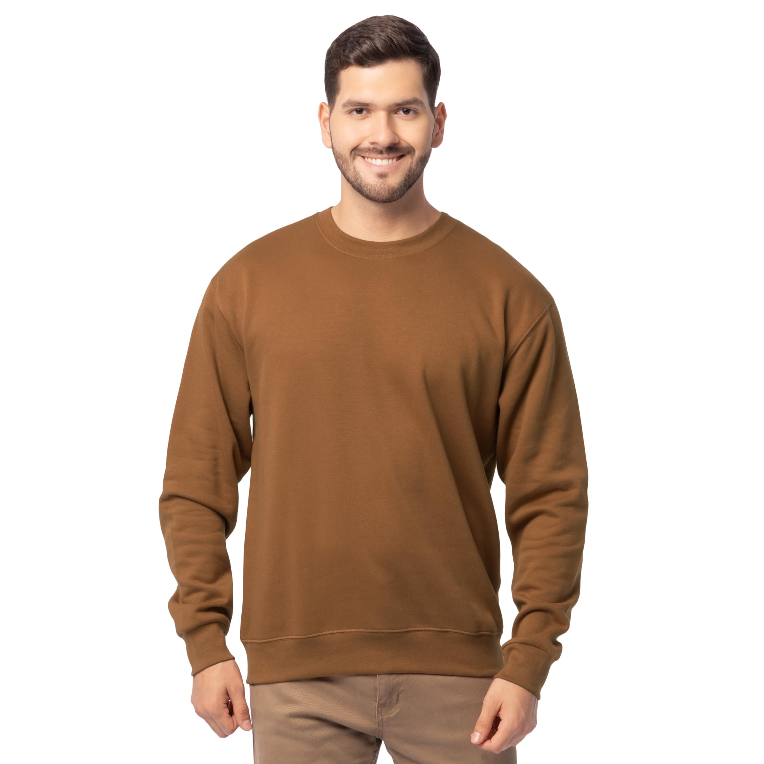 Fruit of the Loom Men's Eversoft Fleece Crewneck Sweatshirts, Moisture Wicking &