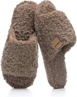 GOEWY Damen Hausschuhe mit Memory Foam - Kuschelige Offene Fersen Pantoffeln, Rutschfeste Sohle für Indoor/Outdoor Super weiche Fuzzy Schlupfpantoffeln als Geschenk für Frauen