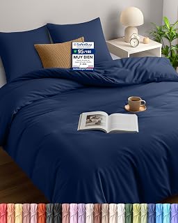 Utopia Bedding Duvet Cover for 180 Bed 240 x 260, Navy Blue