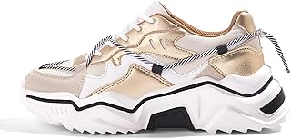 LUCKY STEP レディース プラットフォーム ファッション チャンキー ダッド スニーカー