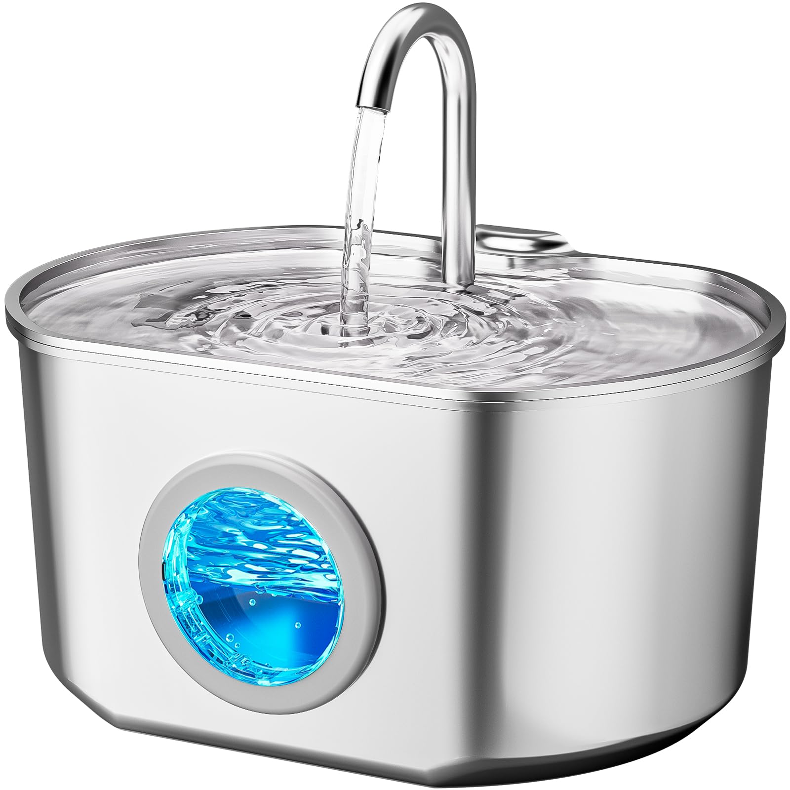 Cat Water Fountain Stainless Steel: 74oz/2.2L Cat Fountain for Drinking | Pet Wa