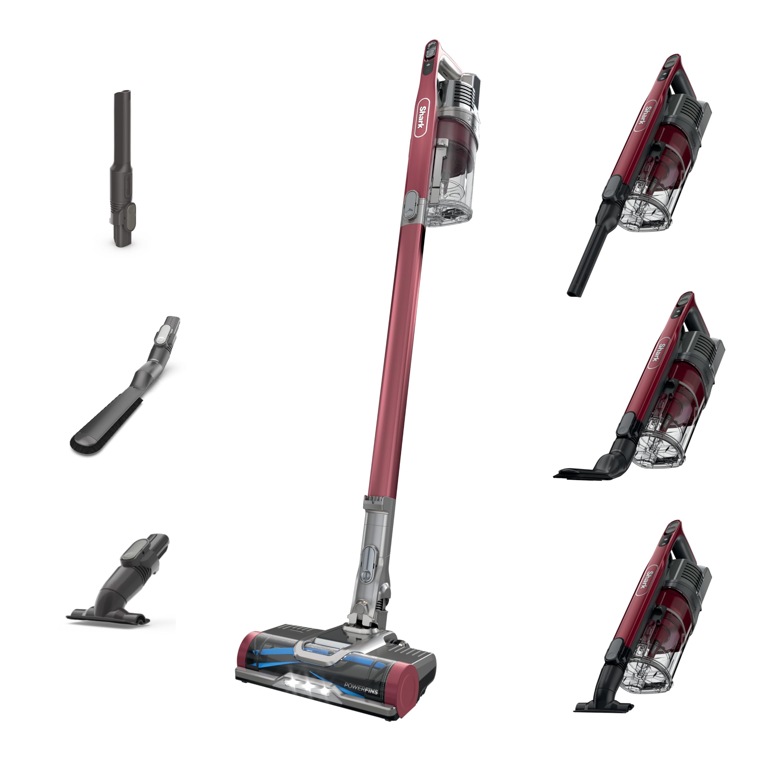 Shark Cordless Vacuum Cleaner, Red, IZ362H | HEPA Filter, Lightweight, Pet Hair 