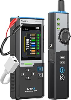 FNIRSI LPM-10A Network Cable Tester Kit, for CAT5 CAT5e CAT6 RJ11 RJ45 | Wire Tracer & Cable Toner with Wiremap, PoE, NCV, Length & 10/100/1000M Test for Network Installation & Repair, Rechargeable