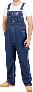 NY Threads 100% Cotton Denim Bib Overalls for Men Relaxed Fit