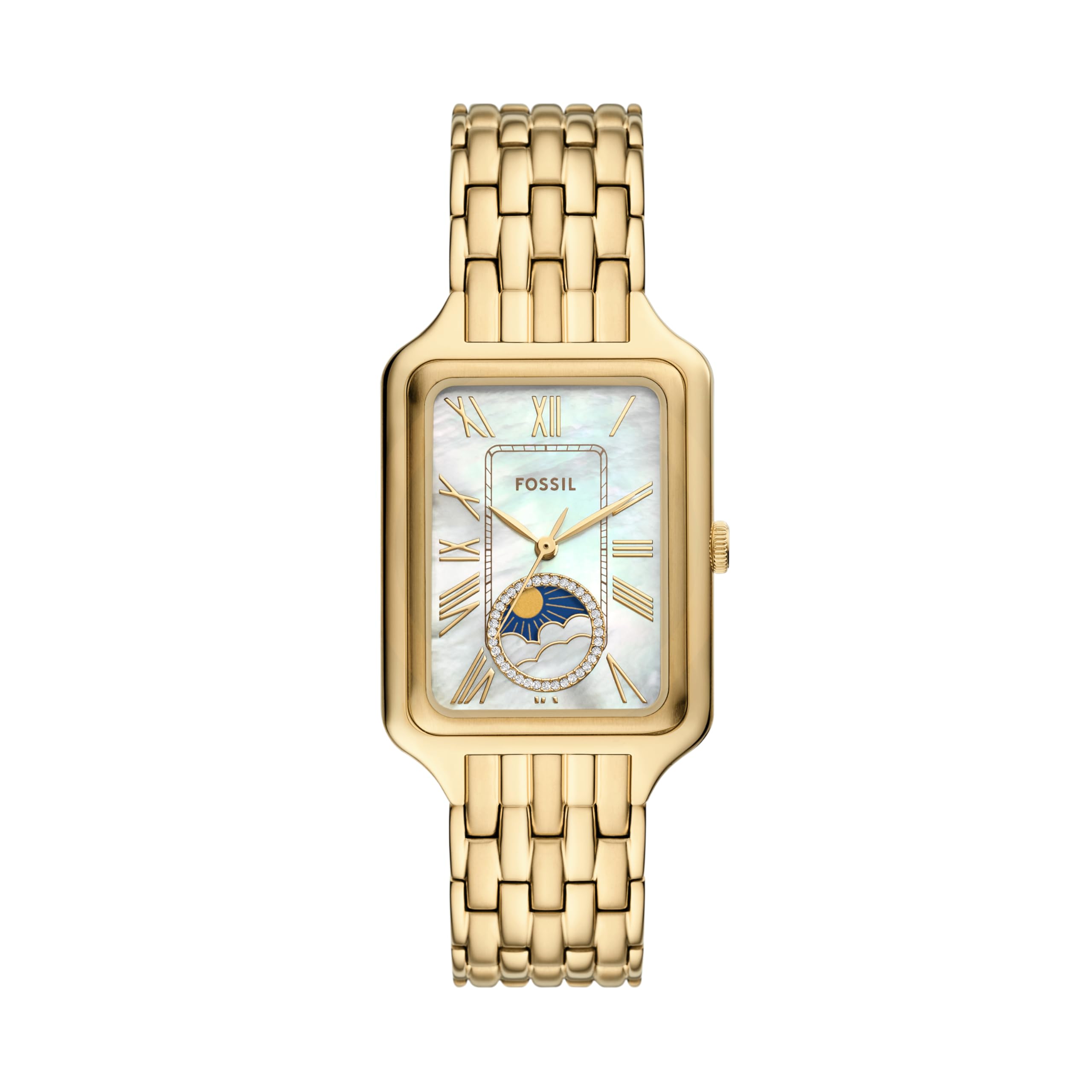 Fossil Women's Raquel Quartz Stainless Steel Three-Hand Watch, Color: Gold (Mode