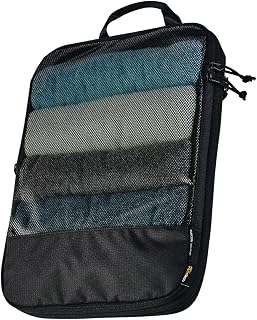 Elecom BMA-TRCS01LBK Travel Storage Bag, Compression Bag, Packing Cube, Large Size, 11.8 x 15.7 x 6.5 inches (20 L), Double-Sided Storage, Cordura, Heavy Duty YKK Zippers, Black
