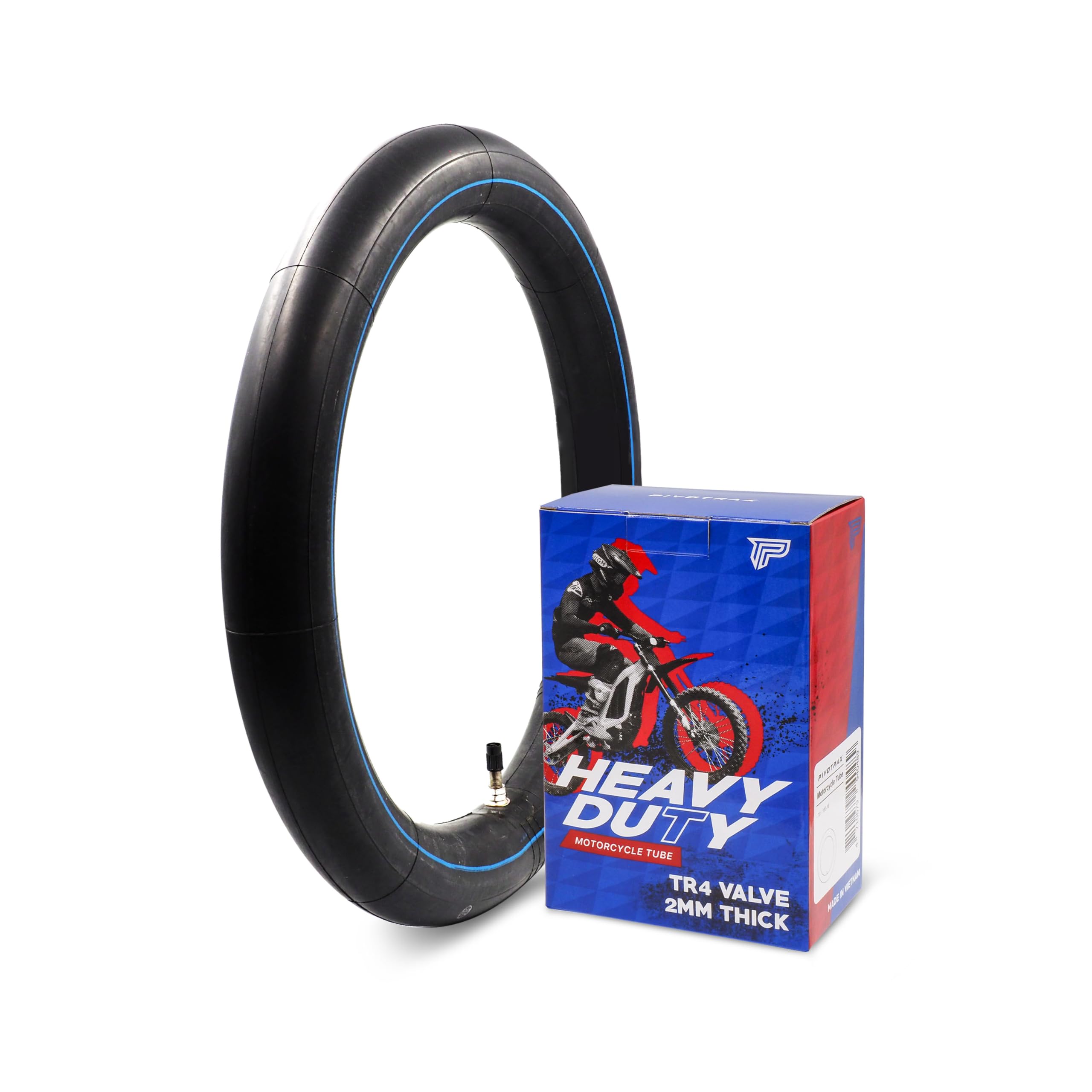 PIVOTRAX 3.00-12 (80/100-12) 12" Heavy Duty Inner Tube - 2mm - TR4 Valve Ho