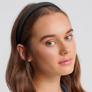 Padded Headband for Women Teen Girls Soft Comfortable Wide Headband for Makeup, Face Washing and Daily Wear, Black