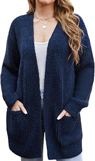 Snuggle Sac Cardigan Sweaters for Women with Pocket Fashion Casual Long Sleeve Open Front Fall Winter Coats