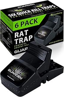 Rat Trap Six Pack - Powerful Reusable Traps for a Quick Kill Indoor or Out