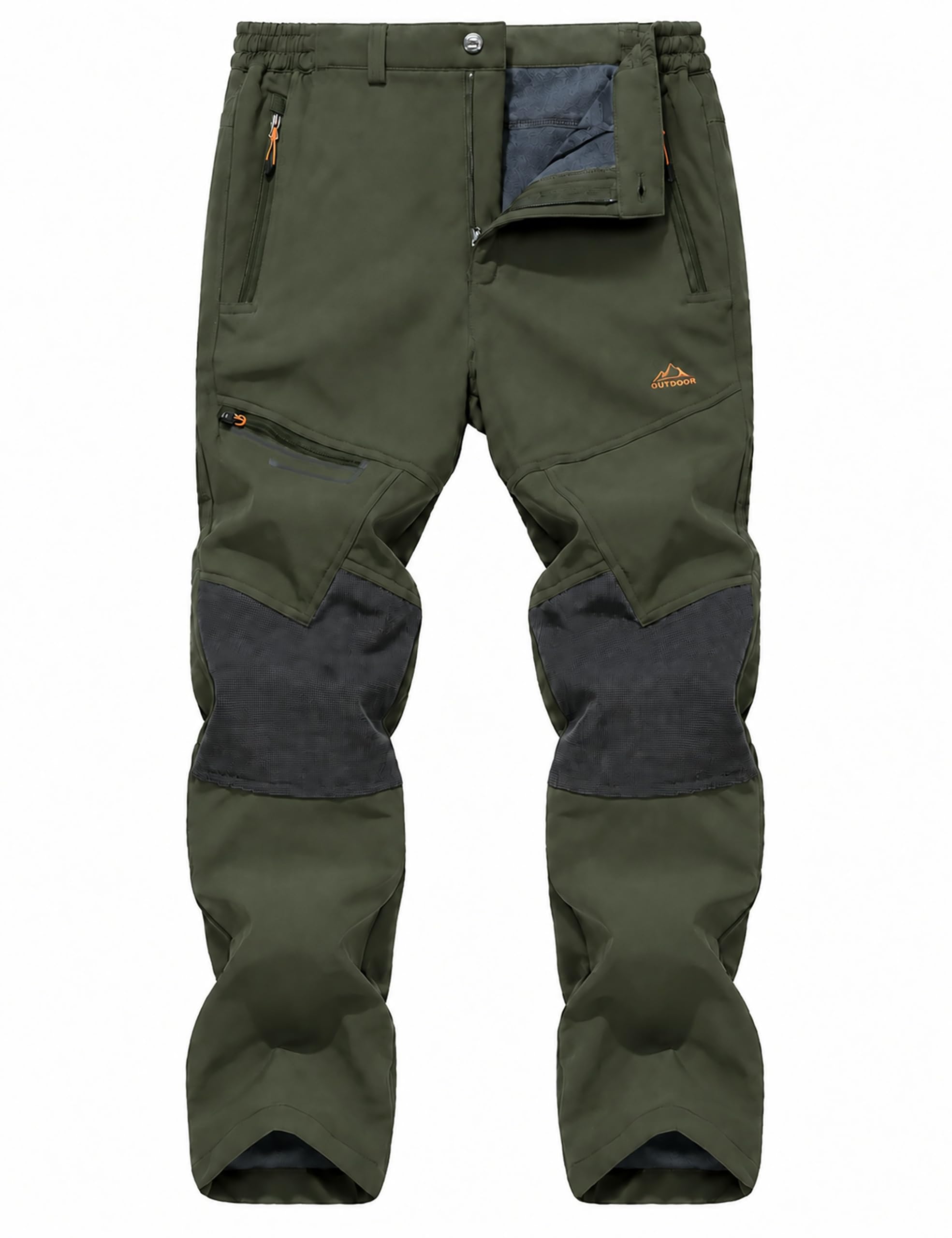 MAGCOMSEN - Mens Winter Water Resistant Fleece Lined Outdoor Hiking Skiing Trous