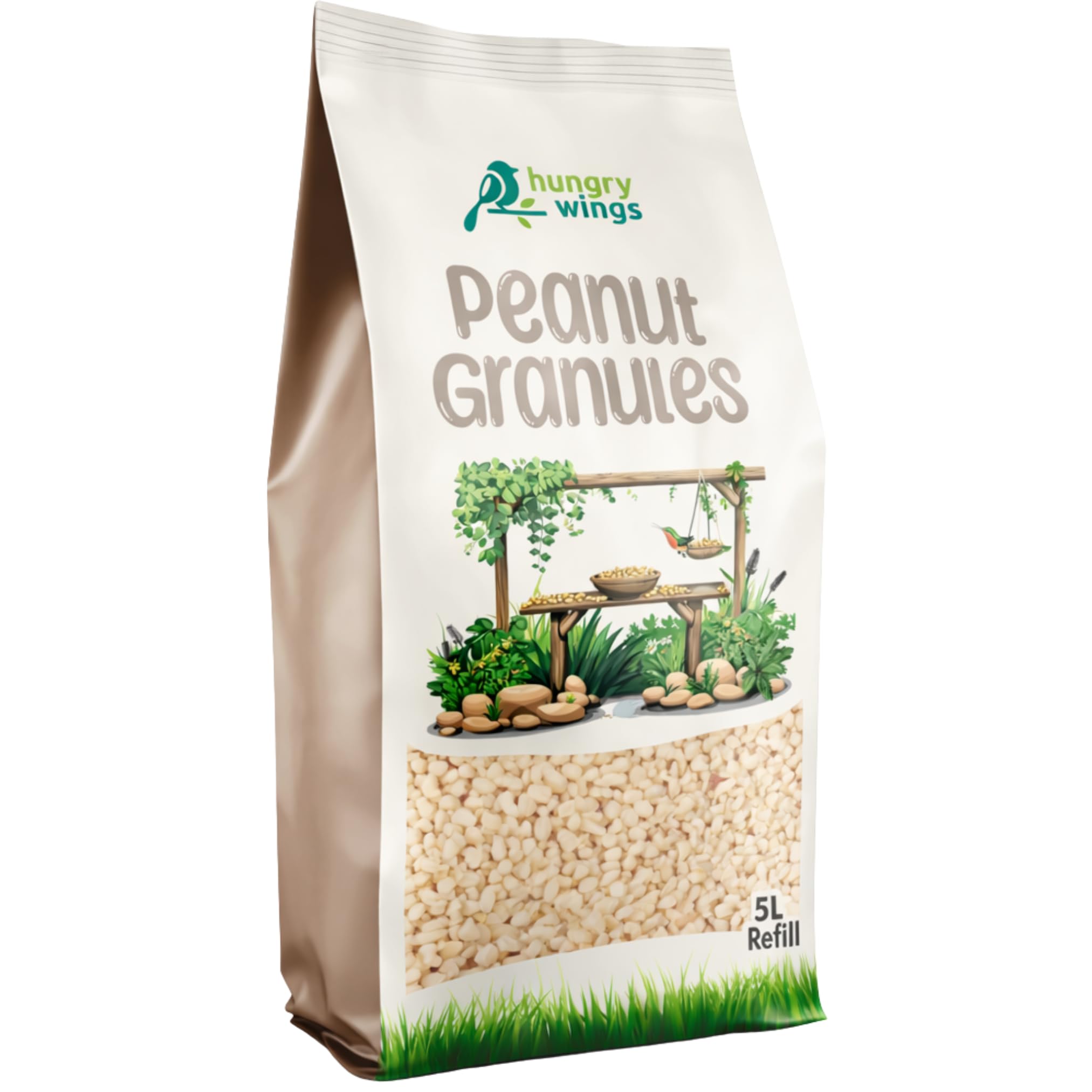 Premium Wild Bird Food 5L Refill, (5L Bag, Peanut Granuels) | Refill Bag