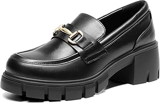 DREAM PAIRS Women Platform Loafers Dress Shoes