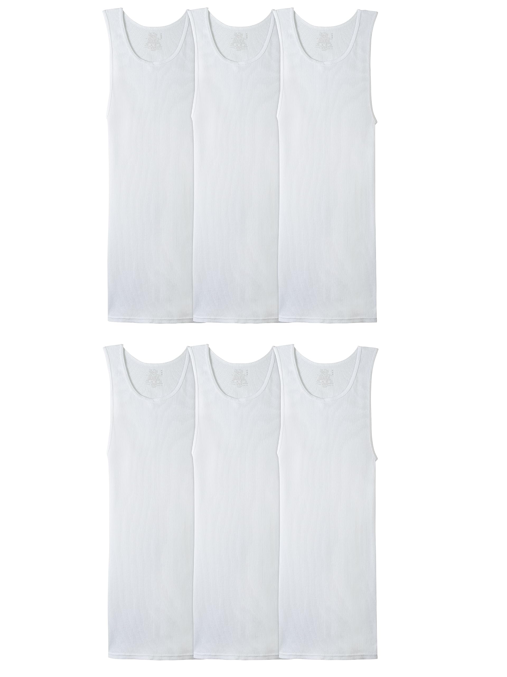 Fruit of the Loom Men's Sleeveless Tag Free Moisture Wicking Tank A-Shirt | Brea