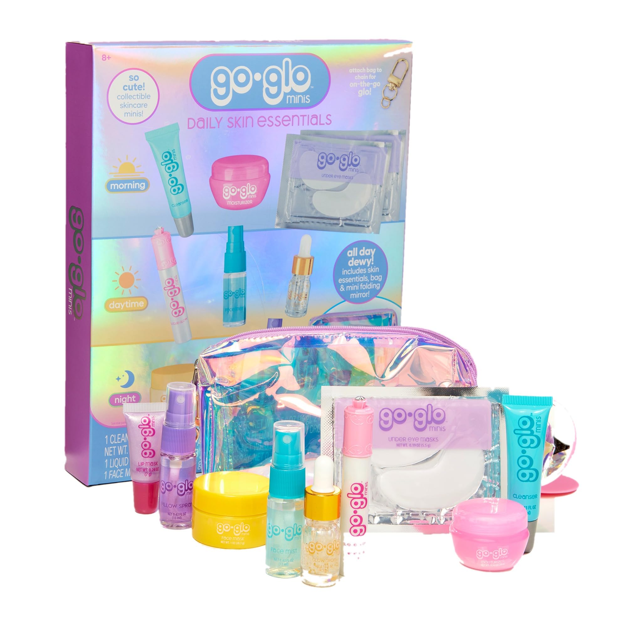 Go Glo Daily Skin Essentials Tween Beauty Set | Full Day Skincare Set, Gentle Cl
