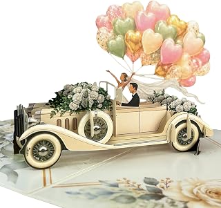 SwammCard 3D Pop Up Wedding Card for Newlywed Couple | Premium Paper Craftsmanship, Elegant Cutout Details, Sparkling Glitter Envelope, Sturdy Packaging, 8" X 6"