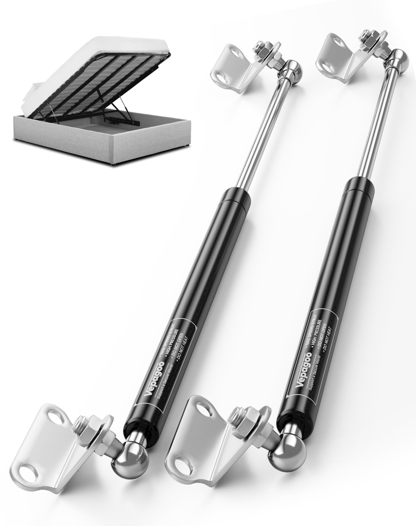 Vepagoo 20 Inch 100lb/445N Gas Shock Strut Spring Lift Support for RV Bed Boat B