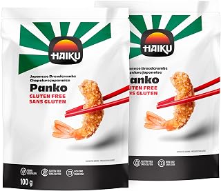 Haiku Japanese Panko Breadcrumbs, Gluten Free, 100% Japanese Urichi Rice, Vegan, No Additives, 100g (Pack of 2)