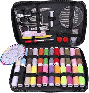 Marcoon 130 Pieces Sewing Kit with Storage Case, Needles and Thread Kit with Sewing Accessories and Accessories for Kids, Adults, Beginners, Home, Travel, Emergency, with Scissors, Tape Measure, Threader