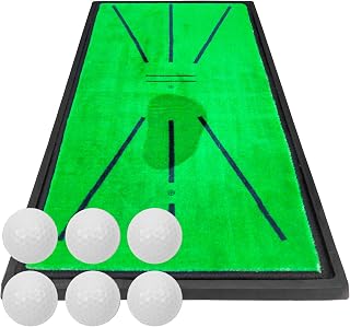 Golf Style Golf Mat, Golf, Practice, Mat, Swing Training, Practice Equipment, Indoor, Outdoor, Artificial Turf, Rubber Mat, Shot Mat, For Practice